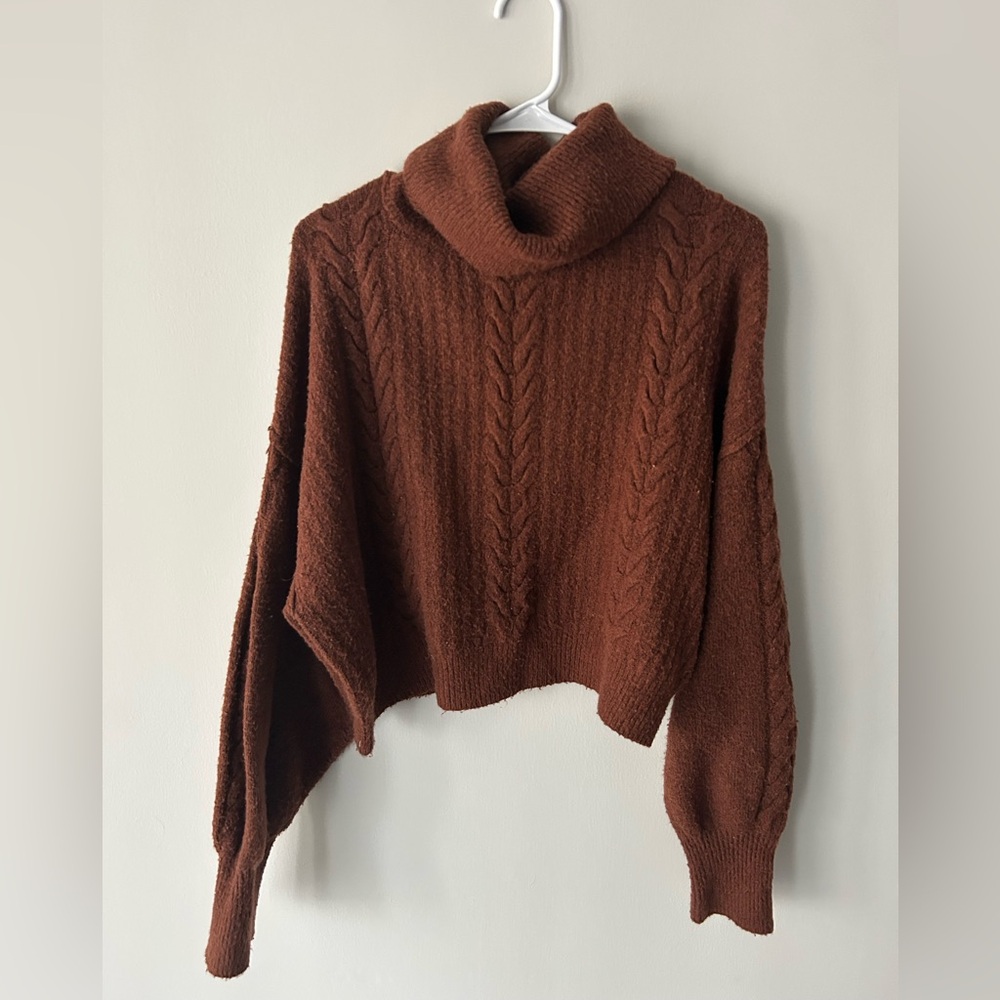 Wild Fable burnt orange Cowl Neck Sweater